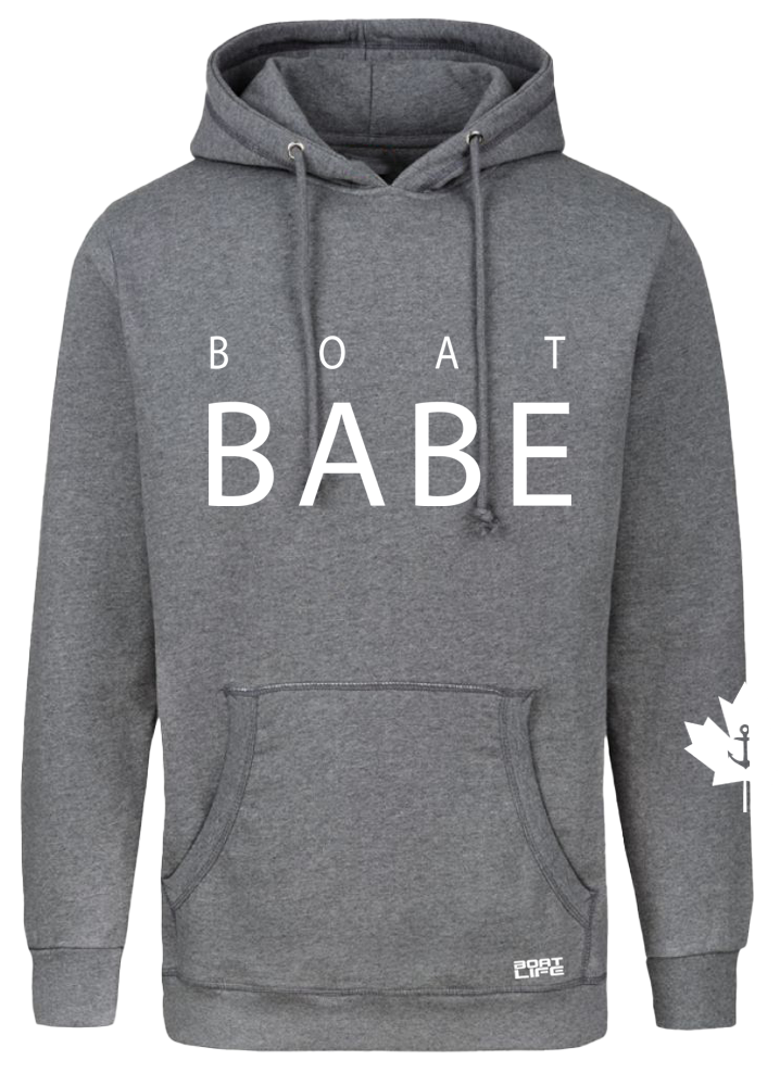 BOAT BABE relaxed hoodie // summer grey